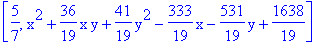 [5/7, x^2+36/19*x*y+41/19*y^2-333/19*x-531/19*y+1638/19]
